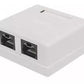 Caja Roseta Pared 2 Jack Cat6 Nitrotel (Ntmb62Wh)Blue