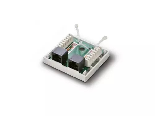 Caja Roseta Pared 2 Jack Cat6 Nitrotel (Ntmb62Wh)Blue