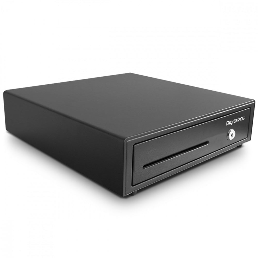 Cajon De Dinero Digitalpos (Dig-4101-Eco) Riel Plastico,5 Billetes, 8 Monedas, 5.5Kg,Negro