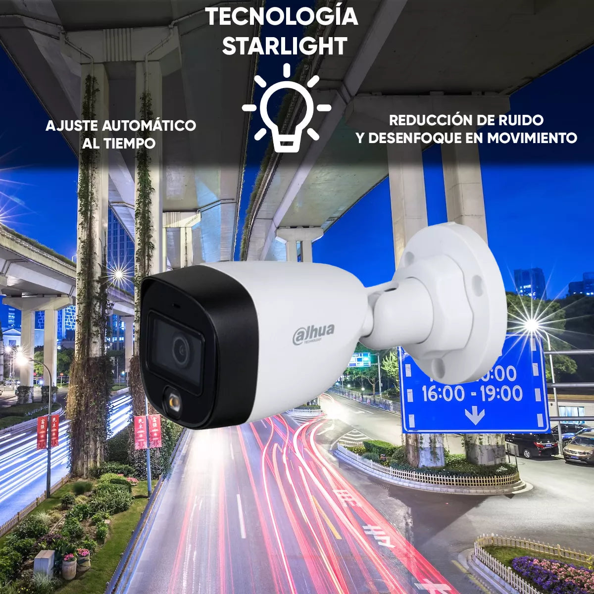 Camara Bullet Dahua (Dh-Hac-Hfw1209Cn-Led-0280B) Full Color 1080P, 106 Grados, Ip67, Cvi,Ahd Y Cvbs