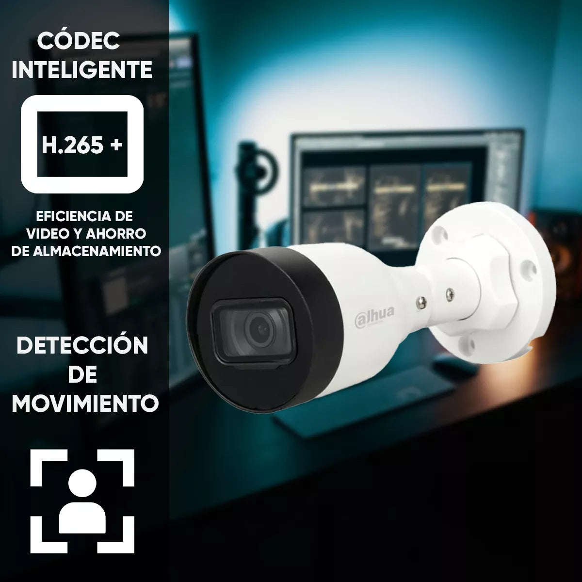 Camara Ip Domo Dahua (Dh-Ipc-Hdbw1230En-0280B-S4)Antivandalica,2Mp,104 Grados,Metal,Ir 30M,Ip67,Ik10