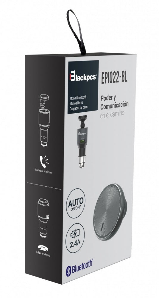 Car Charger Blackpcs 1 Puerto Usb Manos Libres Negro (Epi022-Bl)