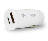 Cargador Para Auto Vorago 1Xusb-C 20W 1Xusb A Qch 3.0 Blanco Au-305-Wh