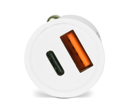 Cargador Para Auto Vorago 1Xusb-C 20W 1Xusb A Qch 3.0 Blanco Au-305-Wh