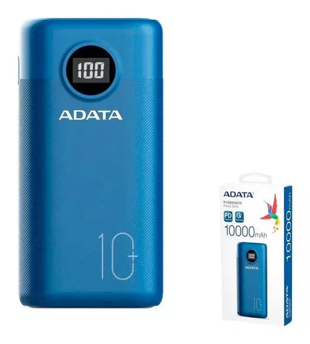 Cargador Portatil Dig Adata P10000Qcd Tipo C Azul (Ap10000Qcd-Dgt-Cdb)
