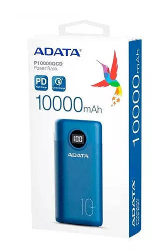 Cargador Portatil Dig Adata P10000Qcd Tipo C Azul (Ap10000Qcd-Dgt-Cdb)
