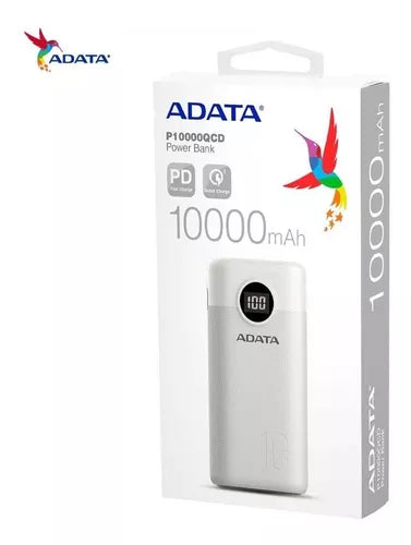 Cargador Portatil Dig Adata P10000Qcd Tipo C Blanco(Ap10000Qcd-Dgt-Cwh