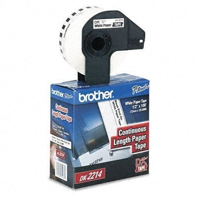 Brother Etiquetas De Papel Continuo Dk2214 Negro Sobre Blanco, 12Mm X 30.4M