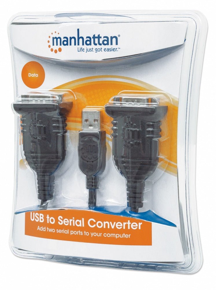 Manhattan Cable Usb 2.0 Macho - Rs-232 Macho, 0.45 Metros, Negro