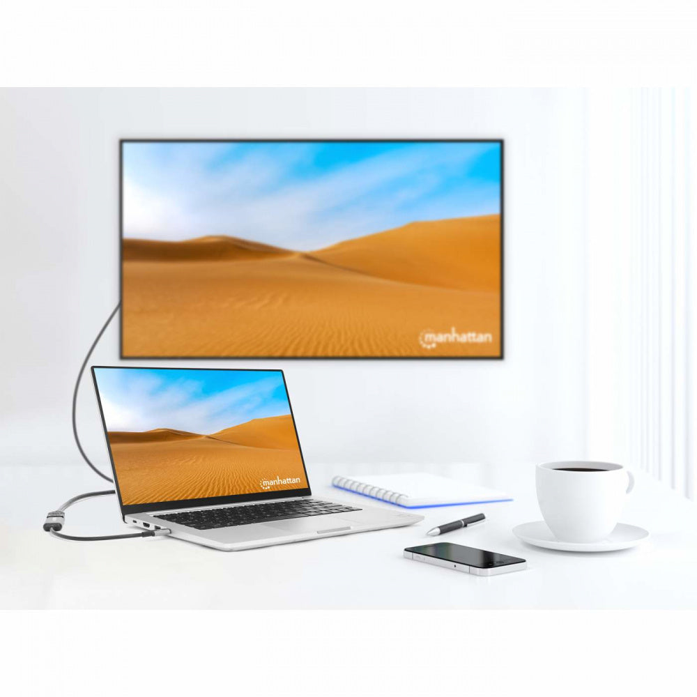 Convertidor Usb C A Hdmi H 4K@60Hz 15Cm Manhattan 153706