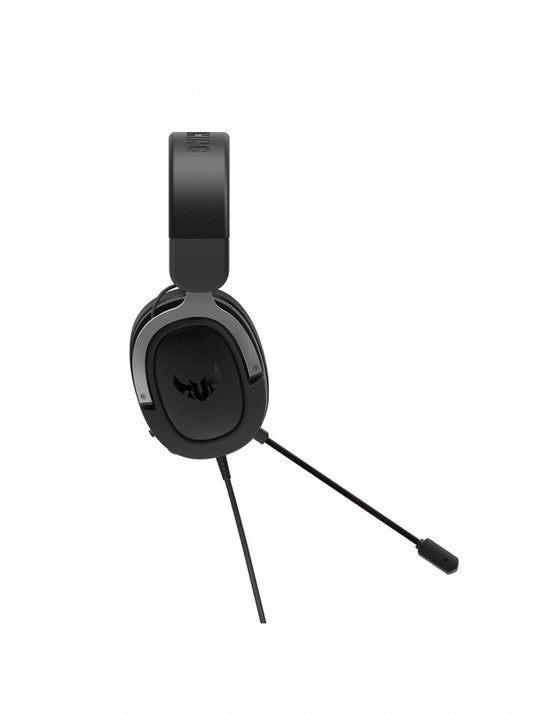Asus Audífonos Gamer Tuf Gaming H3 7.1, Alámbrico, 1.3 Metros + 1.3 Metros De Extensión, 3.5Mm, Negro/Gris