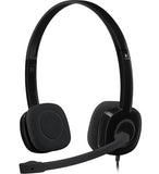 Logitech Audífonos Con Micrófono H151, Alámbrico, 3.5Mm, Negro