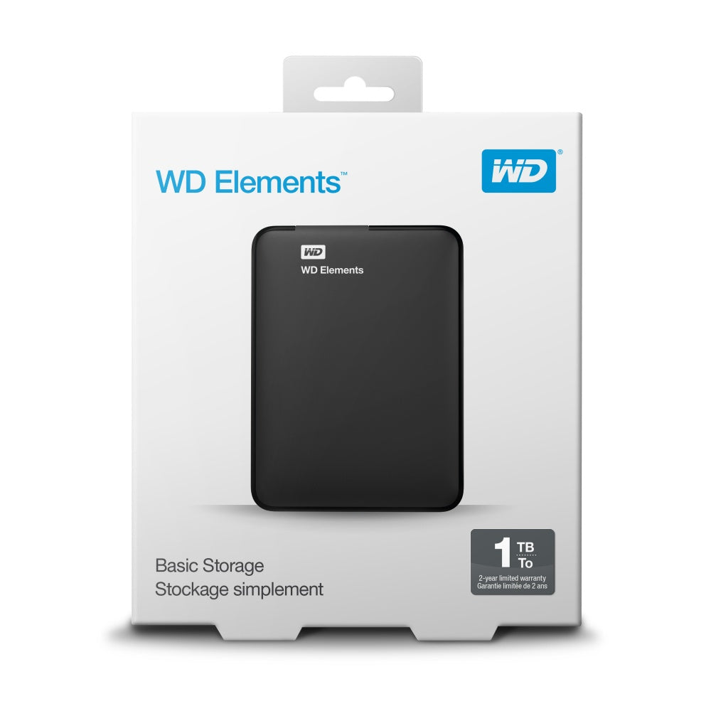 Disco Duro Externo 2.5 1Tb Wd (Wdbuzg0010Bbk-Wesn) Elements Negro Usb 3.0