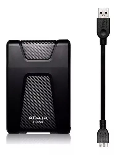 Disco Duro Externo Adata Hd650 1Tb 2.5 3.1 Negro (Ahd650-1Tu31-Cbk)