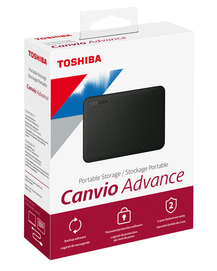 Disco Duro Externo Toshiba 2Tb 2.5"" (Hdtca20Xk3Aa) Advance V10 Negro Usb 3.2