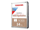 Disco Duro Interno Toshiba N300 14Tb 3.5"" Nas 7200Rpm 512Mb (Hdwg51Exzsta)