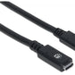 Extension De Cable Usb-C V3.1 50 Cm Negro 10Gbps 5A 355230
