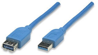 Extension De Cable Usb V3.0 Manhattan 2 Mts Azul 322379