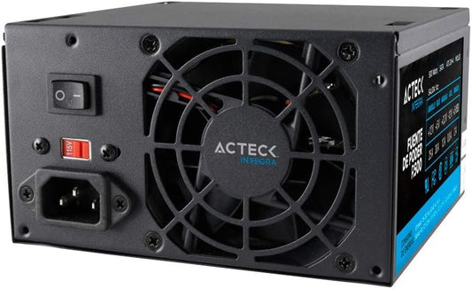 Fuente De Poder Acteck (Es-05001) R-500,500W,24 Pines,2 Sata,2 Molex,1 Floppy,Vent 80Mm