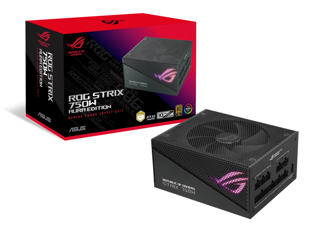 Fuente De Poder Asus Rog-Strix-750G-Aura-Gaming 750W Gold 80 Plus