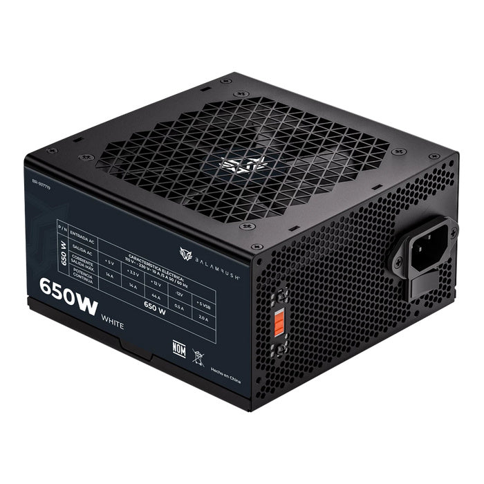 Fuente De Poder Balam Rush (Br-937719) Pulsar 650Pr,650W,80 Plus White,Vent 120Mm,Negro