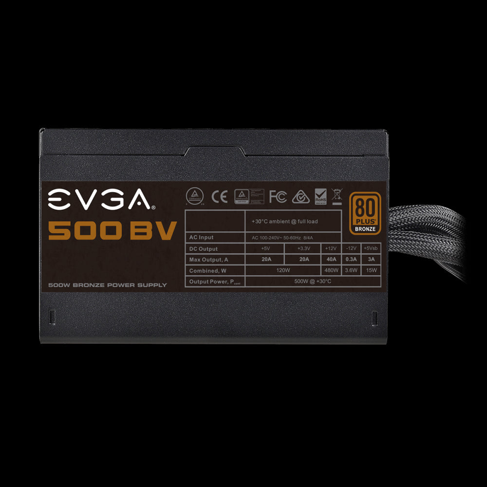 Fuente De Poder Evga 100-Bv-0500-K1 500W Plus Bronce No/Mod 100-Bv-0500-K1