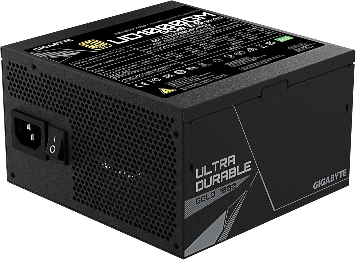Fuente De Poder Gigabyte (Gp-Ud1000Gm-Pg5) 1000W,Modular, Ultra Durable, 80 Plus Gold