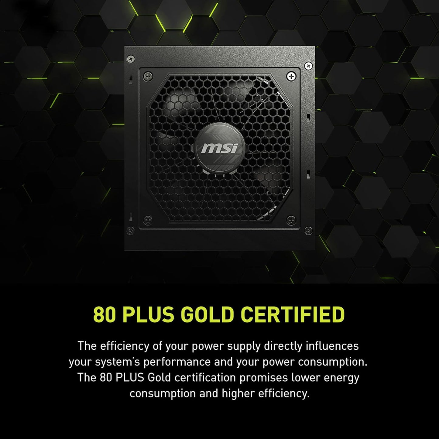 Fuente De Poder Msi (Mag A750Gl Pcie5) 750W, Pci 5, Full Modular, 80 Plus Gold, Pfc Activo, Atx 3.0