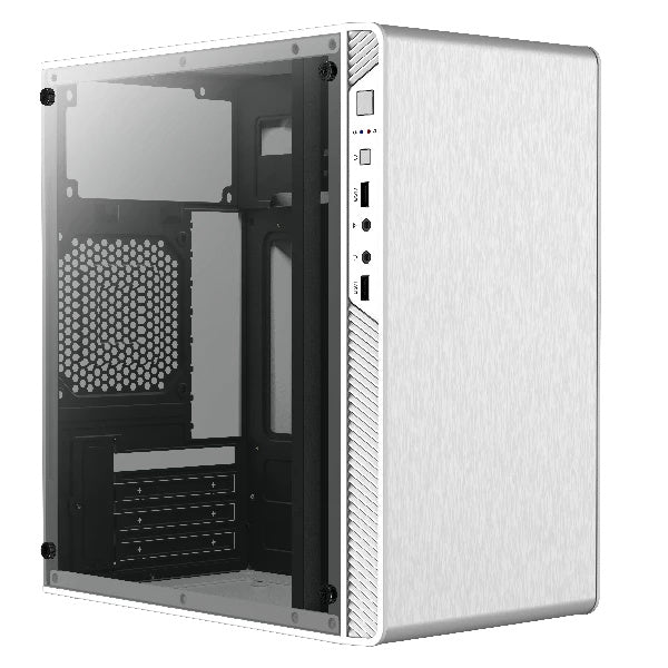 Gabinete Acteck (Ac-935852) Performance Ii Gi215W,Micro Atx,Fuente 500W,2*Usb 2.0,Acrilico,Blanco