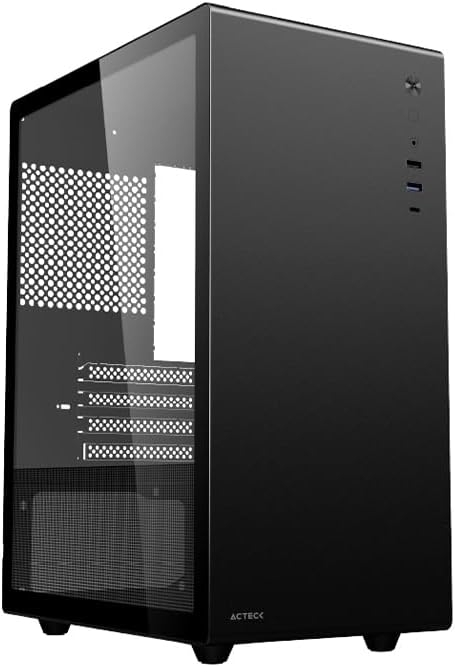 Gabinete Acteck (Ac-935937) Neuss Pro Gi717,Microatx,Sin Fuente,Usb 3.0,Usb C,Crital Temp,Negro