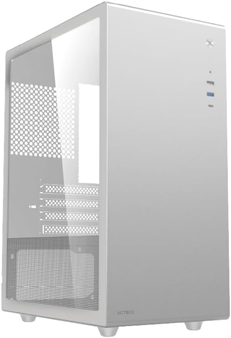 Gabinete Acteck (Ac-936002) Neuss Pro Gi717,Microatx,Sin Fuente,Usb 3.0,Usb C,Crital Temp,Blanco