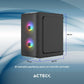 Gabinete Acteck (Ac-939225) Doom Pro Crystal Gi730Micro Atx1*Usb 3.0Cristal Temp3 Fan Rgbnegro