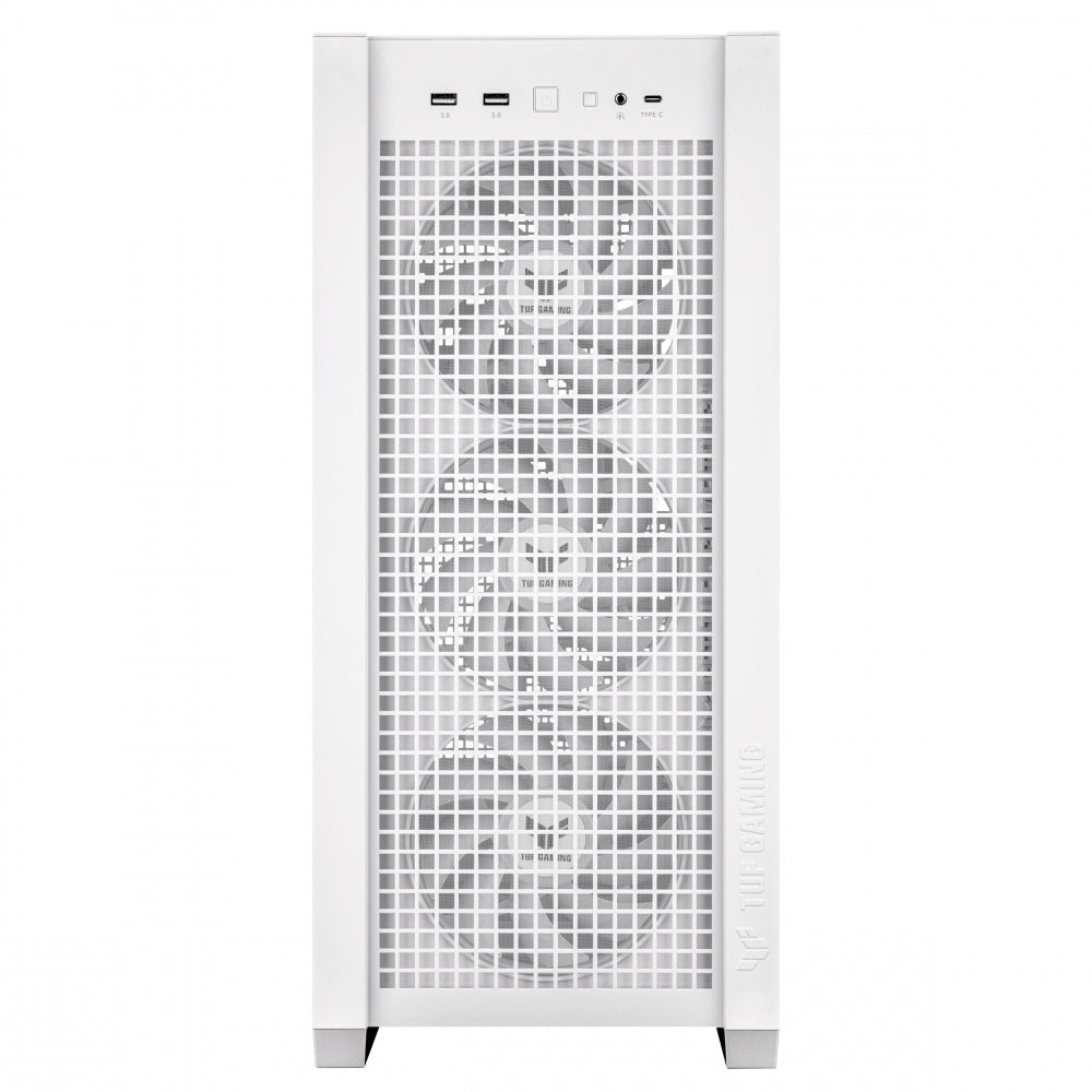 Gabinete Asus (Tuf Gaming Gt302 Argb Wht)Media Torre Vidrio Templadoconexion Ocultano Psu