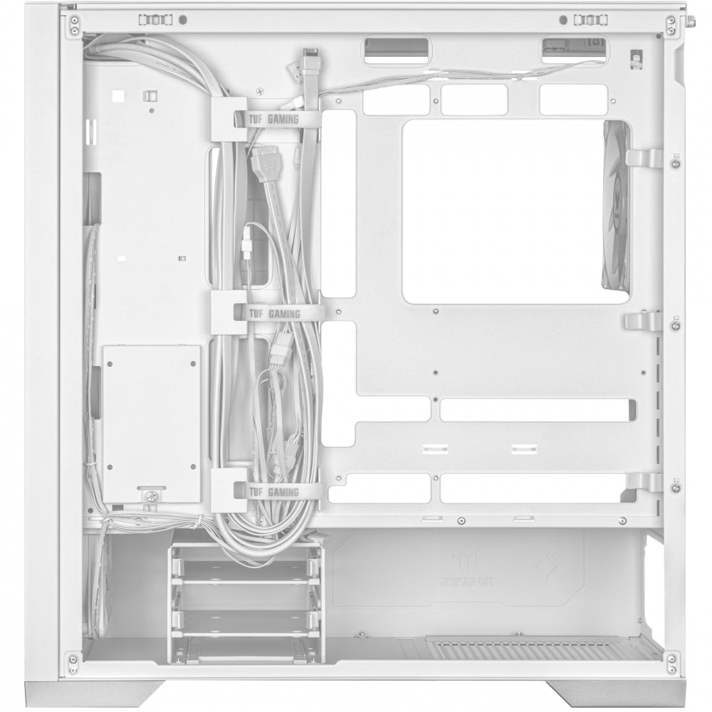 Gabinete Asus (Tuf Gaming Gt302 Argb Wht)Media Torre Vidrio Templadoconexion Ocultano Psu