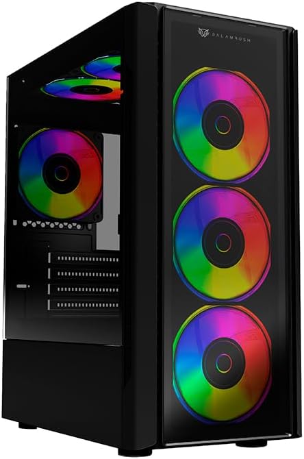 Gabinete Balam Rush (Br-936057) Dragonfly Ii Crystal Gm745S,Micro Atx,1*Usb 3.0,Cristal Temp,Negro