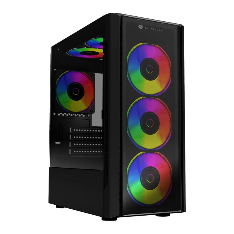 Gabinete Balam Rush (Br-936057) Dragonfly Ii Crystal Gm745S,Micro Atx,1*Usb 3.0,Cristal Temp,Negro