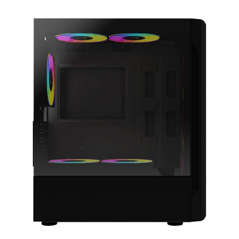 Gabinete Balam Rush (Br-936057) Dragonfly Ii Crystal Gm745S,Micro Atx,1*Usb 3.0,Cristal Temp,Negro