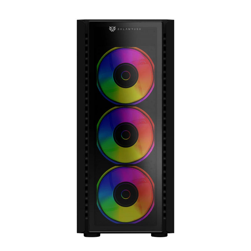 Gabinete Balam Rush (Br-936057) Dragonfly Ii Crystal Gm745S,Micro Atx,1*Usb 3.0,Cristal Temp,Negro