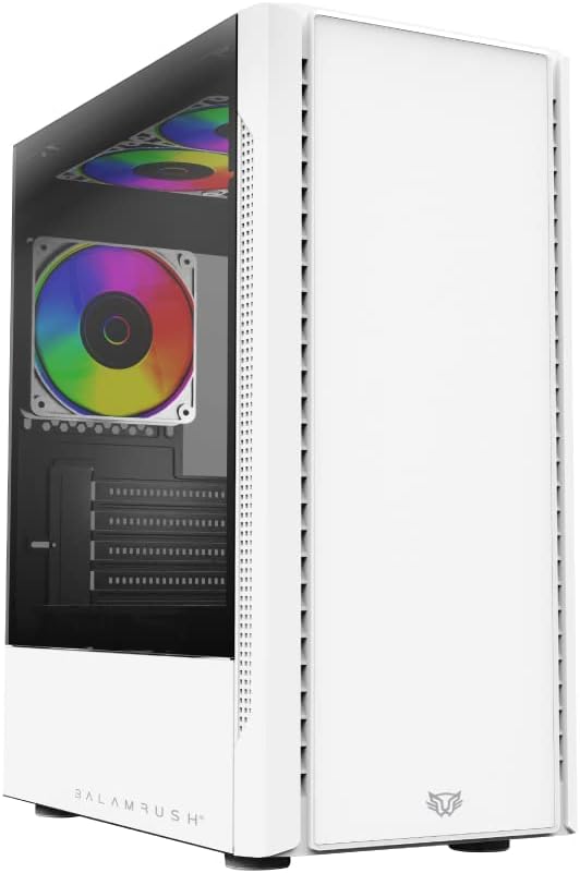 Gabinete Balam Rush (Br-936101) Nyx Gi730,Micro Atx,1*Usb 3.0,Cristal Temp,Blanco