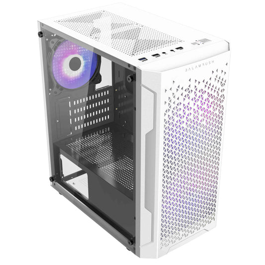 Gabinete Balam Rush (Br-936125) Artic Gi725,Microatx,1*Usb 3.0,Cristal Temp,Blanco