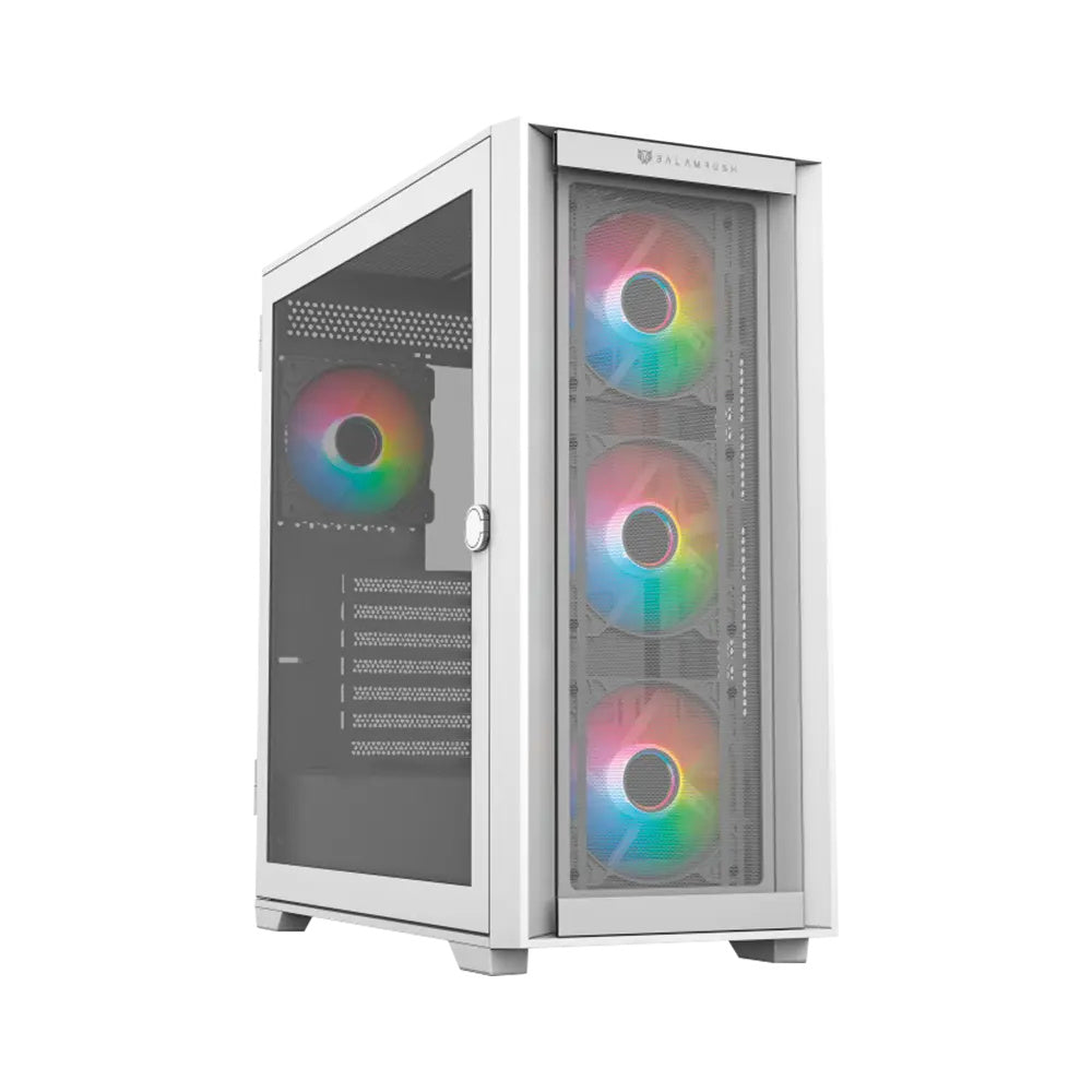 Gabinete Balam Rush (Br-938761) Carbono Twin Mate9000Atx1*Usb 3.0Doble Panel4 Fanblanco