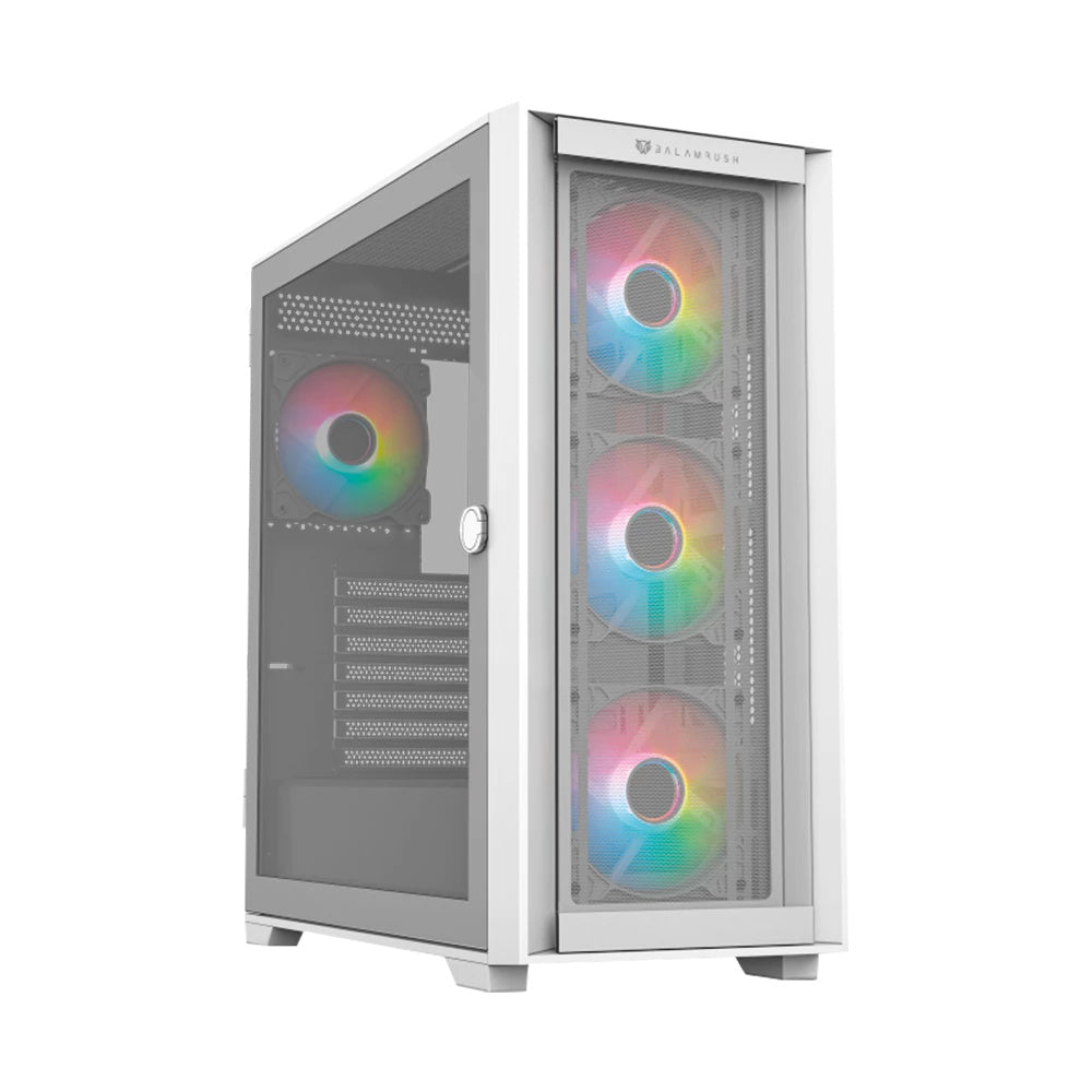 Gabinete Balam Rush (Br-938808) Carbono Twin Mate7000Atx1*Usb 3.0Doble Panel4 Fanblanco