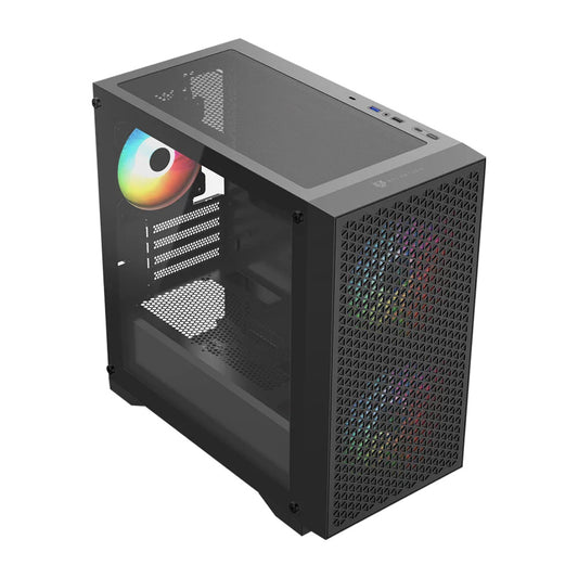 Gabinete Balam Rush (Br-938853) Carbono Aircool 4000Amicro Atx1*Usb 3.0Panel Mesh3 Fannegro