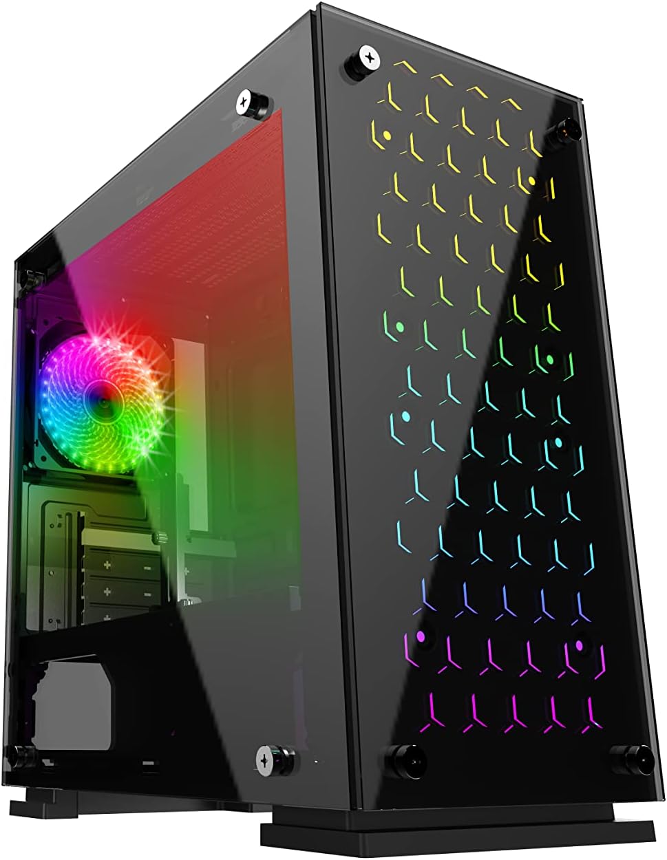Gabinete Balam Rush (Br-922968) Talos Gi980,Microatx,Sin Fuente,1*Usb 3.0,Cristal Templado,Negro