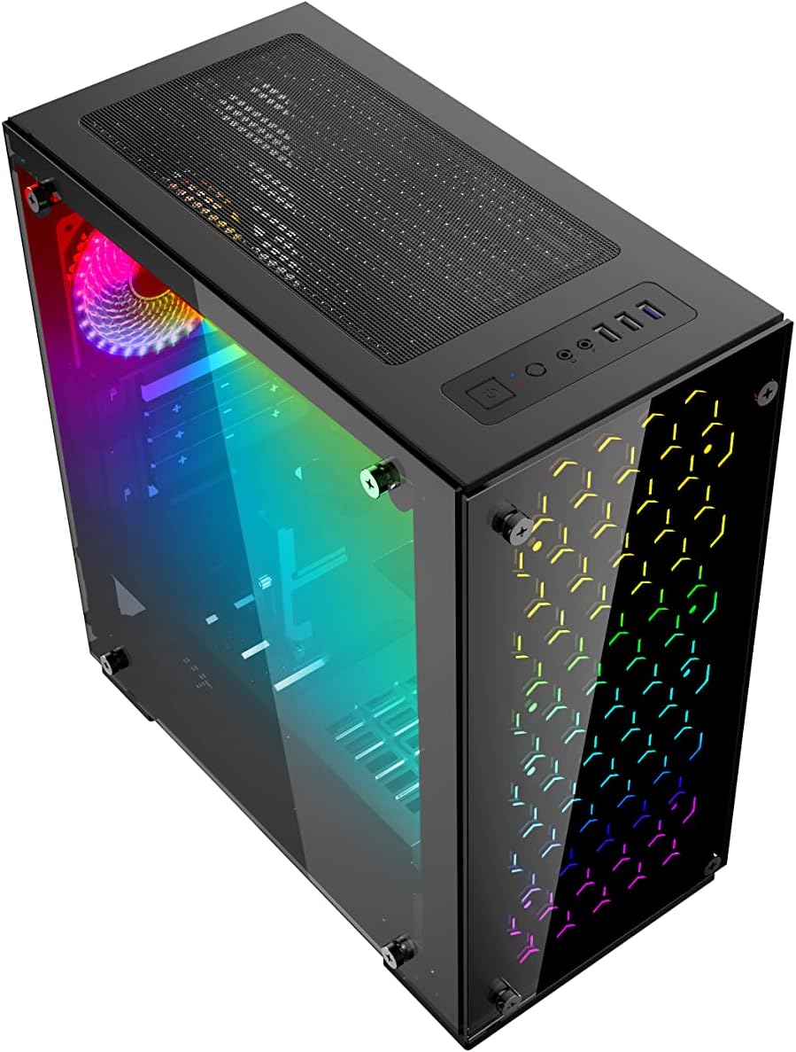 Gabinete Balam Rush (Br-922968) Talos Gi980,Microatx,Sin Fuente,1*Usb 3.0,Cristal Templado,Negro