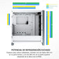 Gabinete Corsair (Cc-9011205-Ww) Icue 4000X Rgb Blanco Panel Cristal Templado Med-Torre Sin Fuente