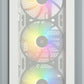 Gabinete Corsair (Cc-9011205-Ww) Icue 4000X Rgb Blanco Panel Cristal Templado Med-Torre Sin Fuente