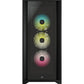 Gabinete Corsair (Cc-9011212-Ww) Icue 5000X Rgb Negro Cristal Templado Med-Torre Sin Fuente