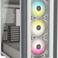 Gabinete Corsair (Cc-9011213-Ww) Icue 5000X Rgb Blanco Cristal Templado Med-Torre Sin Fuente