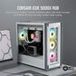 Gabinete Corsair (Cc-9011213-Ww) Icue 5000X Rgb Blanco Cristal Templado Med-Torre Sin Fuente